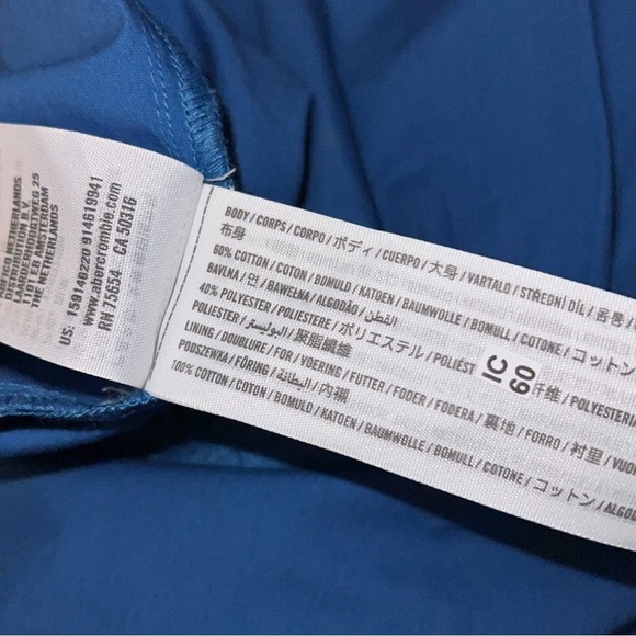 Abercrombie Smocked Bodice Easy Mini Dress Blue XL Petite Sundress - Picture 7 of 8